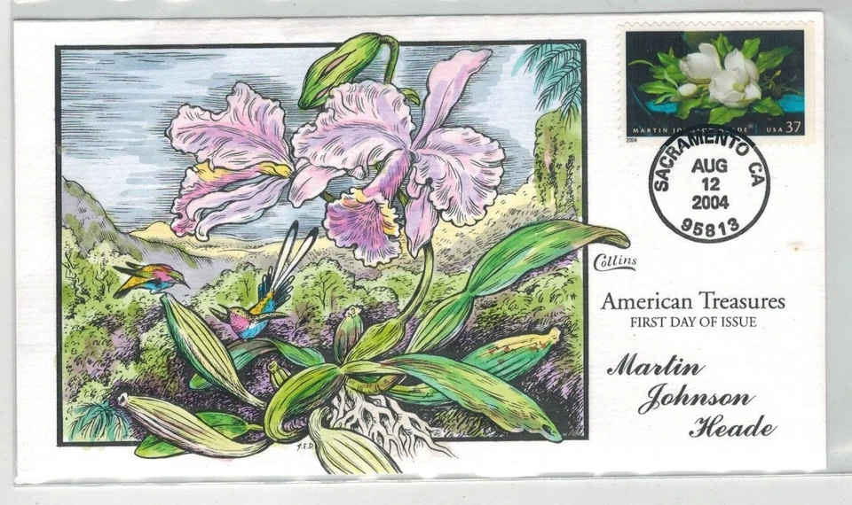 2004 COLLINS HANDPAINTED 3872 FLOWERS ARTIST MARTIN JOHNSON MEADE - Image 1 of 1