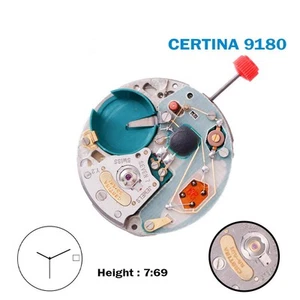 Movimiento Reloj ETA-ESA 9180 SUIZO🇨🇭 Hecho, Blanco Día-Fecha Discos en 3. - Imagen 1 de 2