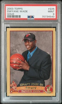 2003-04 TOPPS DWYANE WADE ROOKIE RC #225 GOLD /99 PSA 9 MIAMI HEAT AL2 - Image 1 of 3