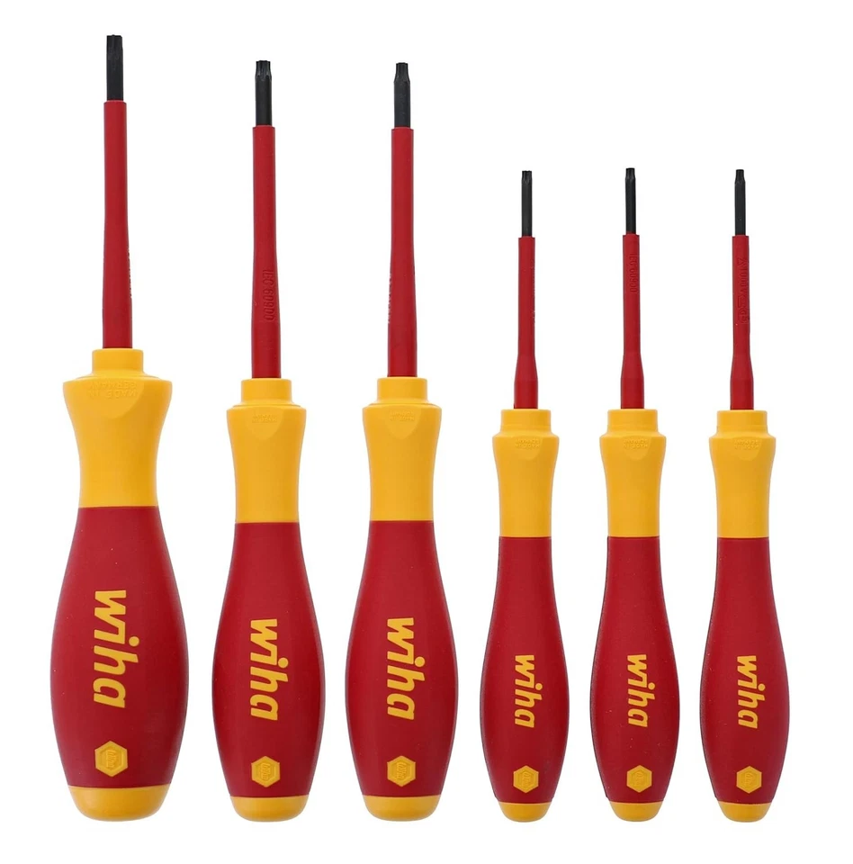 Wiha 32590 Torx Screwdriver Set With SoftFinish Handle 1000 Volt 6 Piece