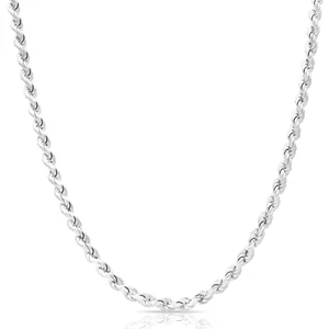Kordelkette 5mm Massiv 925er Sterling Silber Halskette Collier Damen und Herren - Bild 1 von 88