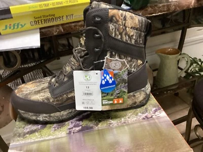 Ozark Trail 8 in 200 G Realtree Camo Print Size 8 Waterproof- W/3m Thinsulate - Image 1 of 2