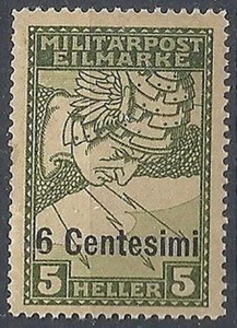 1918 OCCUPAZIONE AUSTRIACA ESPRESSO CARTA GIALLA 6 CENT MH * - RR11890 - Picture 1 of 1
