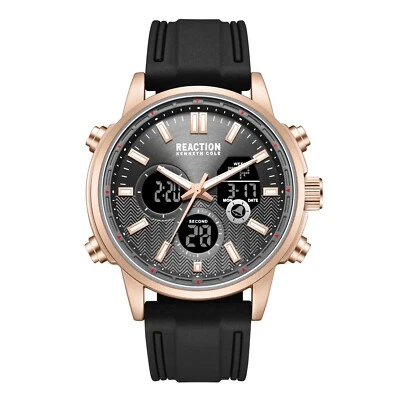 Kenneth Cole Reaction Men's Analog Digital Watch Silicone Strap KRWGP7006003 - Image 1 of 2