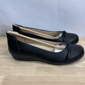 LifeStride Impact Wedge Slip-On- Black Tumble -Size 6.5 W (wide)- NIB - Picture 1 of 8
