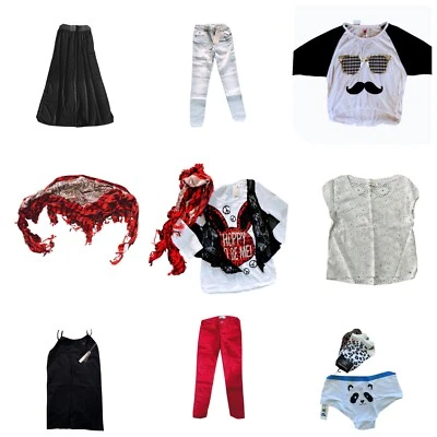 14 Pc LOT 12 14 Juniors Medium ABER AERO JUSTICE School Clothes T’s Jeans NWT - Image 1 of 4