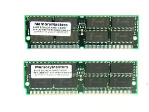 128MB 2x 64MB EDO DRAM SIMM 72p Memory RAM 72pin 16x4 ICs 60ns USED - Picture 1 of 1