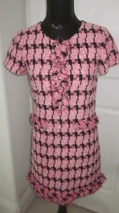 Moschino HOUNDTOOTH TWEED Dress PINK 4 Dynasty Private Circus Fallon Carrington - Picture 1 of 13