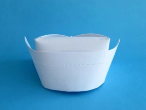 AUTHENTIC NURSE CAP OLD FASHION VINTAGE WHITE COTTON COSTUME HAT W/ HEMSTITCHING - Picture 1 of 5