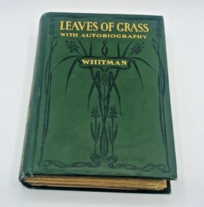Leaves of Grass with AutoBiography Walt Whitman David McKay 1900 1st Edition HC - Picture 1 of 24