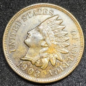 1903 Indian Head Penny Uncirculated BN - Lovely Specimen - Picture 1 of 2