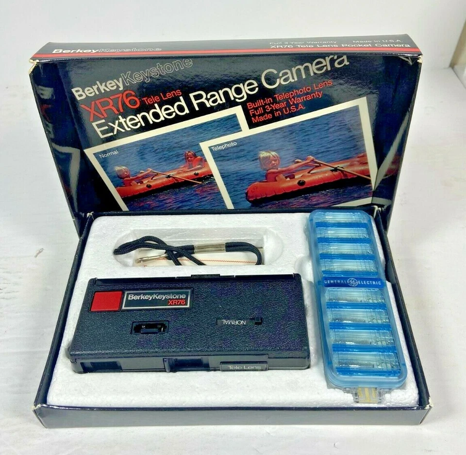 Berkey Keystone XR76 Point & Shoot 110 Camera Telephoto/Normal in Box - Image 1 of 2