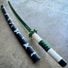 40" Demon Slayer Sanemi's Green Sword Anime Series Real Samurai Tactical Katana