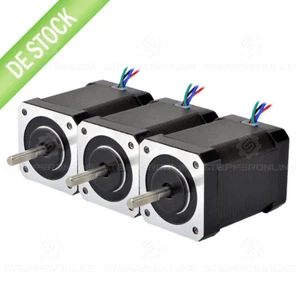 STEPPERONLINE Nema 17 Bipolar 1.8° 65Ncm 2.1A 4 Alambres CNC Extrusora 3PCS - Imagen 1 de 5