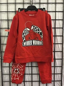 Marvel Kids Spider-Man 2 Piece Sweatshirt/Pants Set Size 7 / EU 122cm - Picture 1 of 2