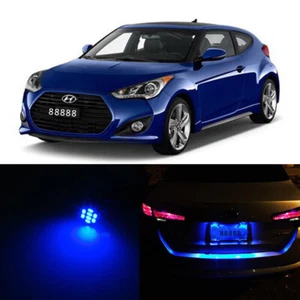 Blue LED License Plate Lights For Hyundai Veloster 2012-2015 2013 2014 - Picture 1 of 7