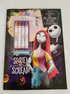 TIM BURTON THE NIGHTMARE BEFORE CHRISTMAS W/ BIG CRAYONS BOOK W/ STICKERS NEW - Picture 1 of 4