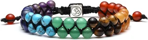 Top Plaza Bead Chakra Bracelet 7 Chakras Healing Crystals Bracelet Yoga Stone Be - Picture 1 of 12
