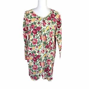 Vintage Victoria’s Secret Night Shirt Floral Button Pajama Top M/L Cottagecore - Picture 1 of 9