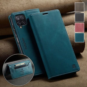 Samsung Galaxy A15 S24 A16 FE A55 Case Leather Magnetic Flip Wallet Stand Cover - Picture 1 of 25