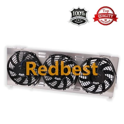 Cubierta de refrigeración de aluminio ventilador de 3x9" para Jeep Cherokee XJ 1991-2001 4,0 L sin radiador Foto 1 de 4