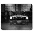 Rectangle Mouse Mat BW - Retro American Muscle Car  #42115