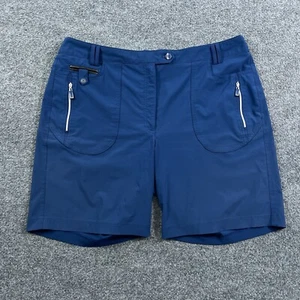 Jamie Sadock Womens Shorts 14 Blue Zip Pockets Golf Tennis Polyester Spandex - Picture 1 of 12