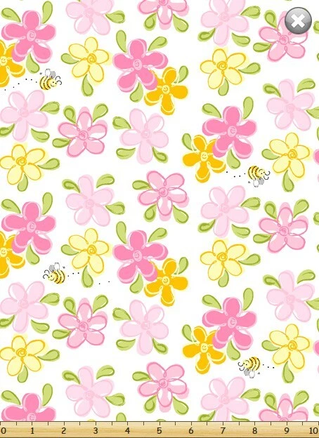 Susybee MAMA LAL FLORAL Allover Quilt Fabric by 1/2 yd #SB20301-100