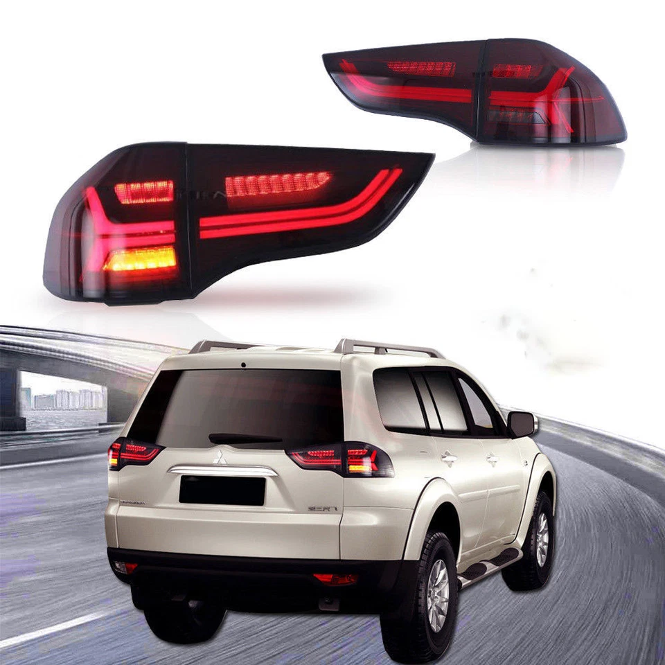 Luz traseira de LED vermelha fumaça para 2009-2014 Mitsubishi Pajero Montero Sport - Imagem 1 de 4
