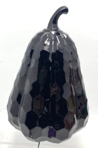 Holiday Home LED Pumpkin Black Plastic 8.8" Halloween/Fall B*J - Picture 1 of 5