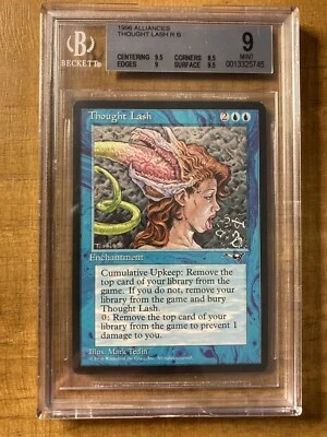 MTG✨THOUGHT LASH ✨Alliances BGS 9 MINT RARE Reserve List 1996 Tedin Art LOW POP - Image 1 of 2