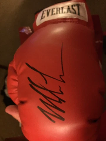 Mike Tyson WWE WWF L Glove Signed Boxing Everlast HBK DX MGM Ring Hand WBA Cover