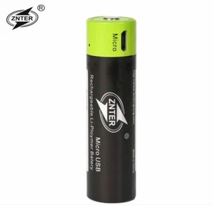 Rechargeable 3.7V LED Flashlight 1500mAh Li-Po Battery 5V USB Port ZNTER - Picture 1 of 4