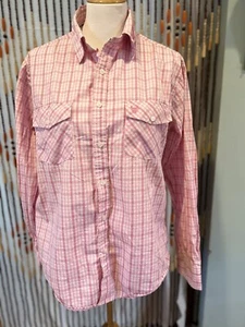 Camisa para hombre rosa y blanca de vaquero herrajes occidental abotonada mediana - Imagen 1 de 5