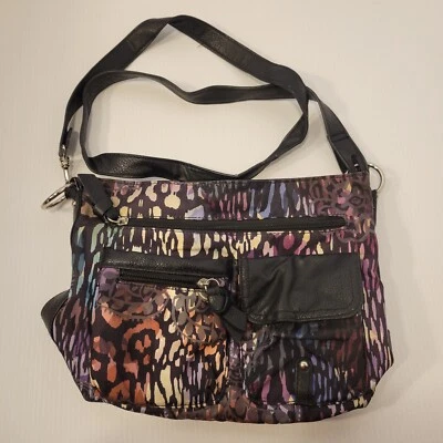 Bolso de mano con correa para el hombro con estampado de leopardo arco iris Rosetti Foto 1 de 4