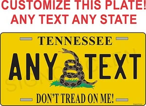 PLACA DE LICENCIA DE METAL BANDERA NO PISE SOBRE MÍ personalizada con cualquier estado cualquier texto - Imagen 1 de 1