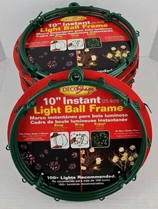 10er Set - 10" DekoForm Urlaub/Weihnachten/Hochzeit Lichter Kugel Rahmen - Bild 1 von 9