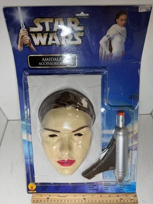 Винтажный новый из старых запасов 2002 Star Wars Padme Amidala детский костюм набор маска бластер - Изображение 1 из 4