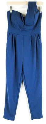 WalG DAMEN Overall XL Blau Plissiert Einschultrig Dehnbar Gepolsterter Bh Stil - Bild 1 von 4