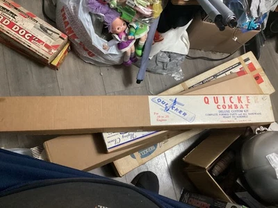 Vintage California Model Co Quicker Combat  RC Wood Airplane Kit - Image 1 of 4