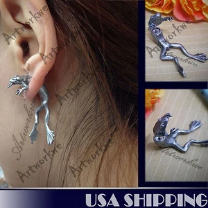 Pendiente unisex The Frog Prince punción para mujer y hombre 1 pieza - Imagen 1 de 5