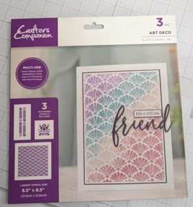 Crafter's Companion art deco stencil set - Picture 1 of 2