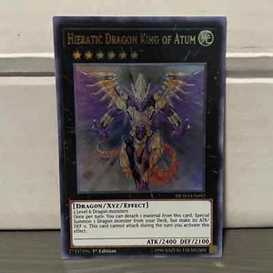 1ST ED HIERATIC DRAGON KING OF ATUM 1996 DUPO-EN092 YUGIOH CARD (LP/MP) - Picture 1 of 2