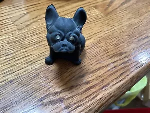 Estatuilla Bulldog Vintage Cristal Negro. Acabado satinado - Imagen 1 de 4