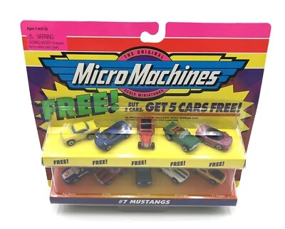 Galoob Micro Machines Die Cast Cars #7 Mustang Plus 5 FREE! 1997 - Image 1 of 4