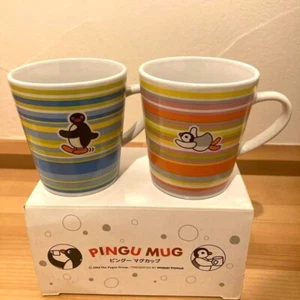 Pingu Pinga Penguin Pair of Mugs Mister Donut - Picture 1 of 5