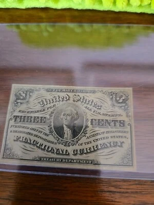 1863 Three Cents Fractunal Currency - Image 1 of 4