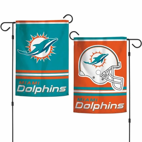 Brand  New NFL  Miami Dolphins  2 Sided 12.5" X 18" Garden Flag Indoor Outdoor Cover