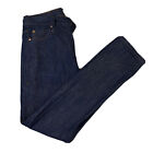 Mens 32 X 31 The Unbranded UB401 Dark Wash Tight Fit Selvedge Denim Button Fly