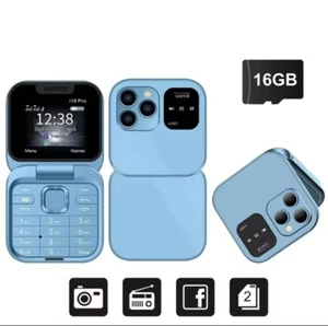 Teléfono Plegable Doble SIM Servo I16 Pro Mini Cámara Radio Linterna New - Imagen 1 de 2